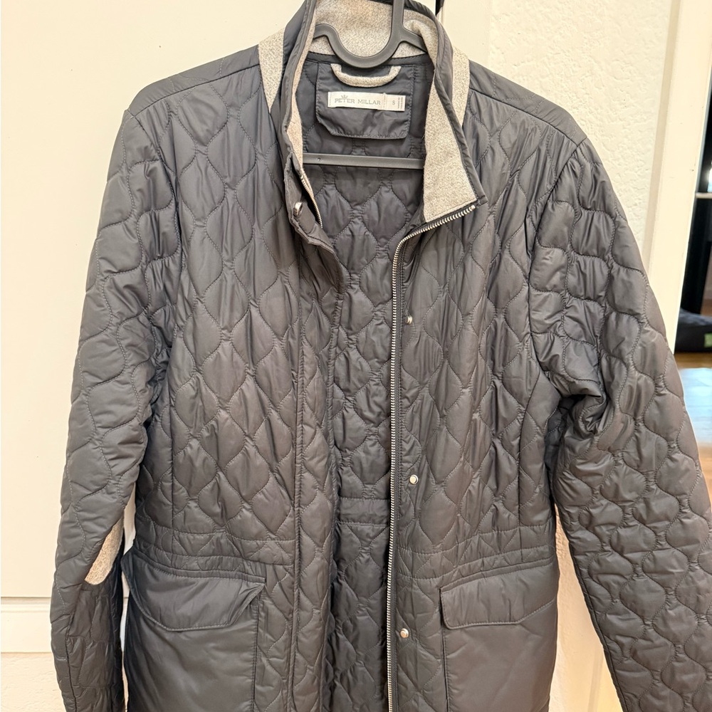 Peter Millar Charcoal Quilted Puffer Jacket